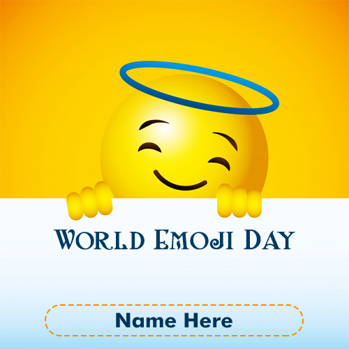 World Emoji Day 2025 Image With Name